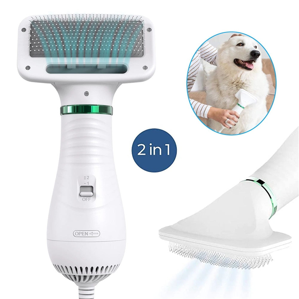 BlowDry Pro™ 2-in-1 Dog Hair Dryer & Detangling Brush